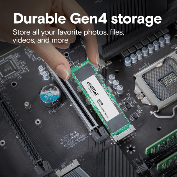 CRUCIAL SSD E100 1TB PCIE GEN4 2280 NVME M.2 - CT1000E100SSD8 - Imagen 2